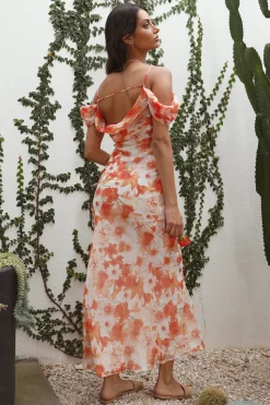 Wishing Well Maxi Dress Orange