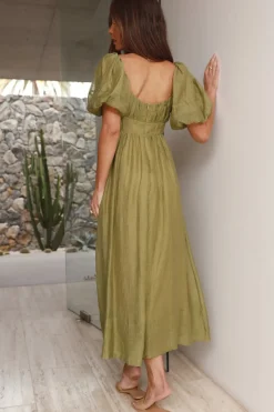 Without A Care Maxi Dress Green