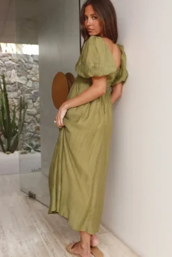 Without A Care Maxi Dress Green