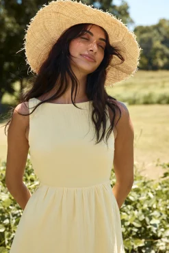 With The Wind Midi Dress Yellow