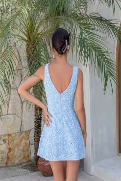 Wonderous Moment Mini Dress Blue