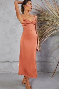 World Is Yours Maxi Dress Rust
