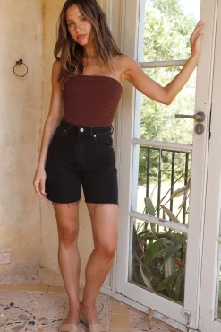 WRANGLER Claudia Straight Shorts Garage Black