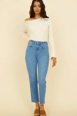 WRANGLER Drew Mom Jean Blue Revival