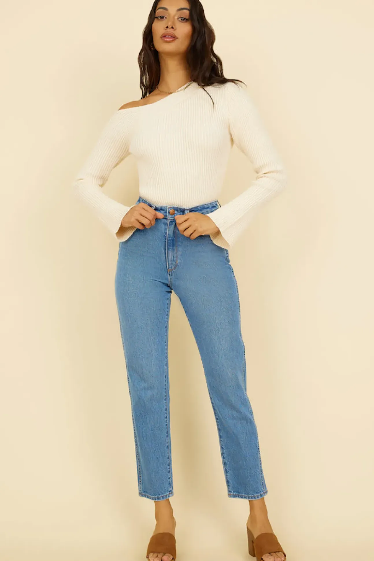 WRANGLER Drew Mom Jean Blue Revival