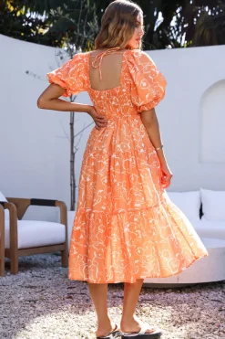 Written In The Sky Maxi Dress Orange