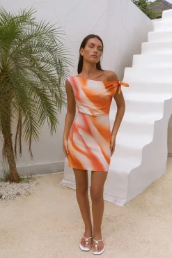 Xanthe Kisses Mini Dress Orange