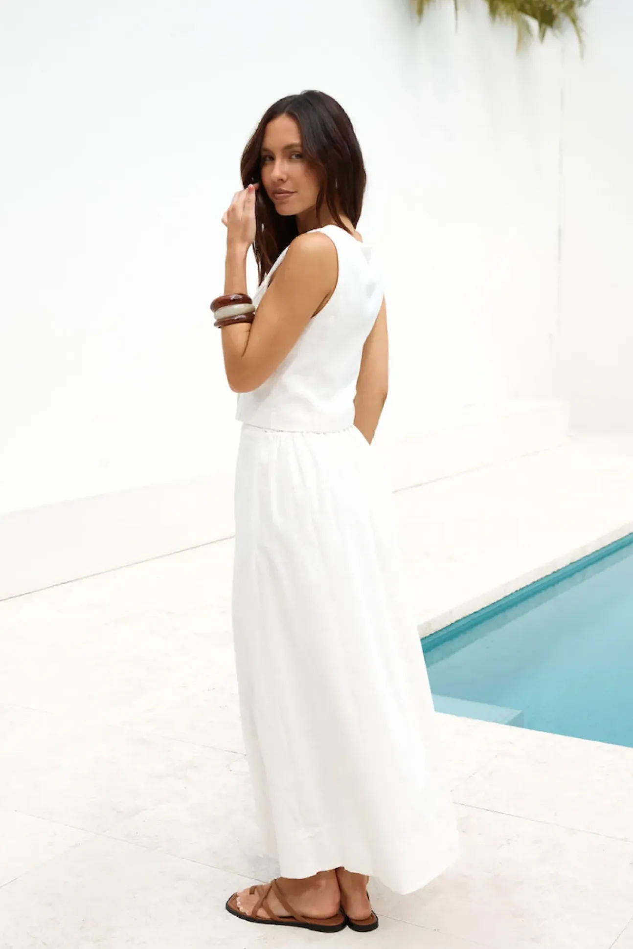Yolanda Maxi Skirt White