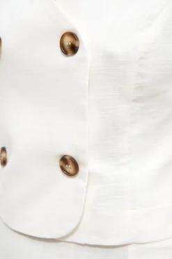 Yolanda Vest Top White