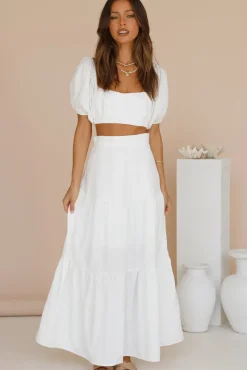 Yours For The Day Crop Top White