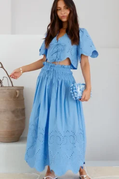 Your Soul Maxi Skirt Blue