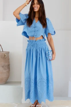 Your Soul Maxi Skirt Blue